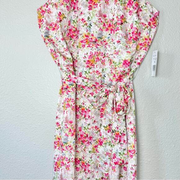 New Alexia Admor Monica Floral Print Belted Halter Maxi Dress Size Medium - Picture 6 of 12